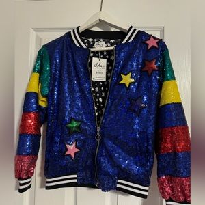 **NWT** Lola + The Boys sequin girls jacket.